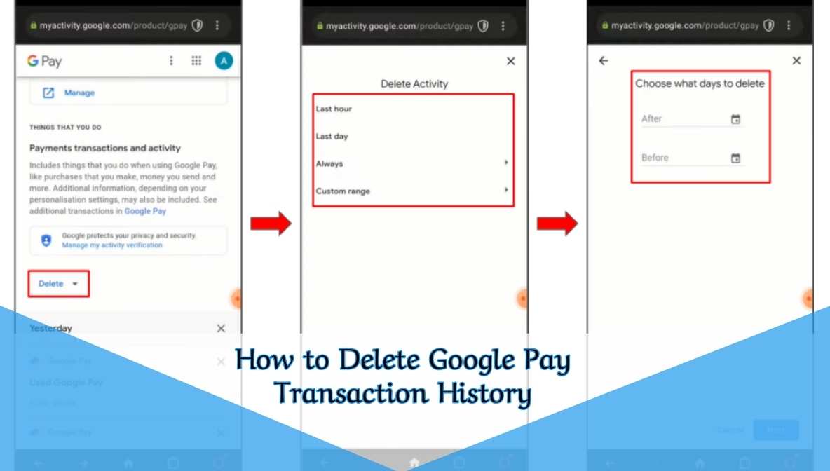 How to Delete Google Pay Transaction History